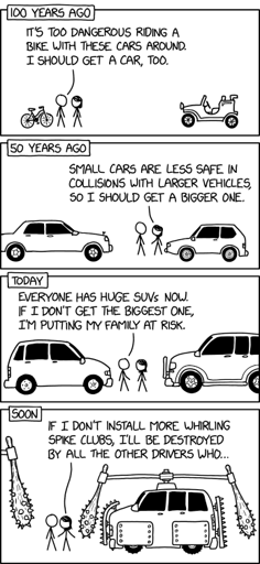 'They really shouldn't let those small cars drive in traffic. I worry I'm going to kill someone if I hit one! They should have to drive on the sidewalk, safely out of the way.'