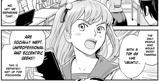 Akiha denigrates the good name of Ubuntu users when espousing the benefits of Windows